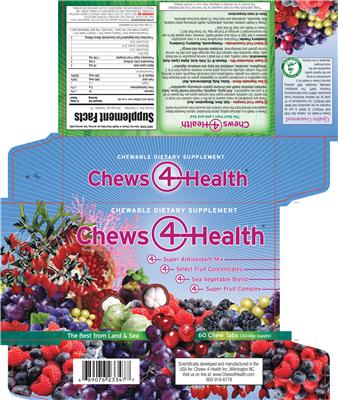 Photo of the Chews-4-Health Chews 4-Health label