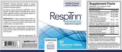 Photo of the NewtonEverett RespiTrin label