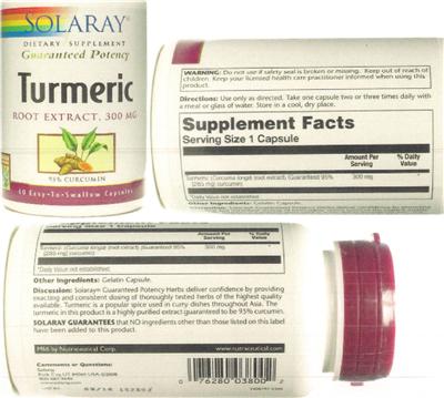 Turmeric Root Extract, 300 mg