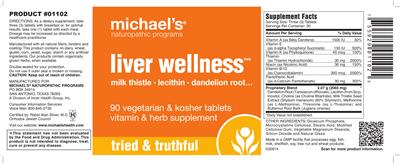 Photo of the Michael's Naturopathic Programs Liver Wellness label