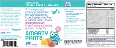 Photo of the SmartyPants Prenatal label