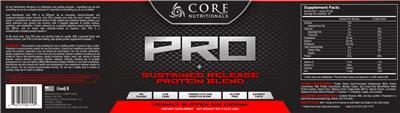 Photo of the Core Nutritionals Pro Peanut Butter Ice Cream label