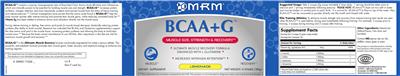 Photo of the MRM BCAA+G Lemonade label
