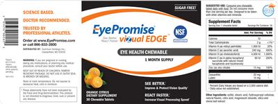 Photo of the EyePromise Vizual Edge Orange Citrus label