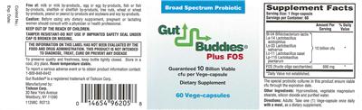 Label of Gut Buddies Plus FOS