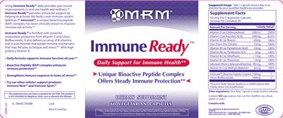 Photo of the MRM Immune Ready label