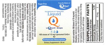 Photo of the Tishcon Corp. Liquid Q label
