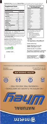 Photo of the MRM Natural Whey Dutch Chocolate label