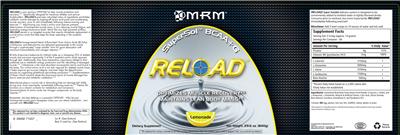Photo of the MRM Reload Lemonade label