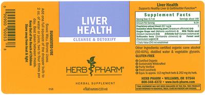 Photo of the Herb Pharm Liver Health label