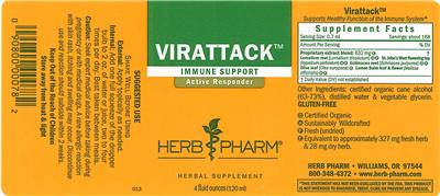 Photo of the Herb Pharm Virattack label