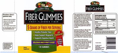 Photo of the Garden Greens Fiber Gummies label
