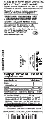 Photo of the Indiana Botanic Gardens Sea Buckthorn label