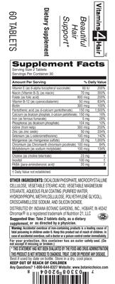 Photo of the Indiana Botanic Gardens Vitamins 4 Hair label