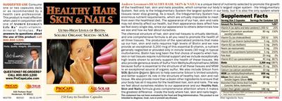 Photo of the ProCaps Laboratories Healthy Hair Skin & Nails label