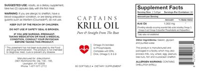 Photo of the aVeryVitamin Captains Krill Oil label