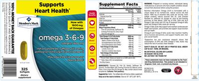 Omega 3-6-9 Softgels, 1600 mg