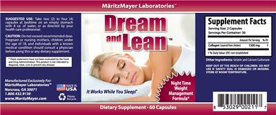 Photo of the MaritzMayer Laboratories Dream and Lean label