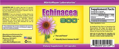 Photo of the MaritzMayer Laboratories Echinacea 800 label