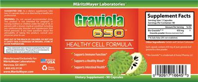 Photo of the MaritzMayer Laboratories Graviola 650 label