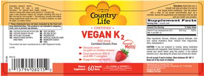Vegan K2 500 mcg