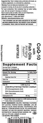 Photo of the Indiana Botanic Gardens CoQ-10 with Fish Oils label