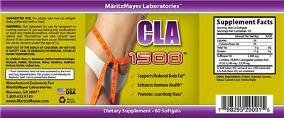 Photo of the MaritzMayer Laboratories CLA 1500 label