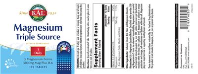 Photo of the KAL Magnesium Triple Source label
