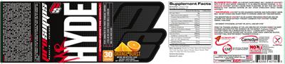 Photo of the PS ProSupps Mr Hyde Intense Energy Pre Workout Orange Burst label