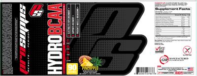 Photo of the PS ProSupps HydroBCAA Pineapple label