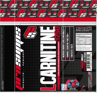 Photo of the PS ProSupps L-Carnitine 1750 Blue Razz label