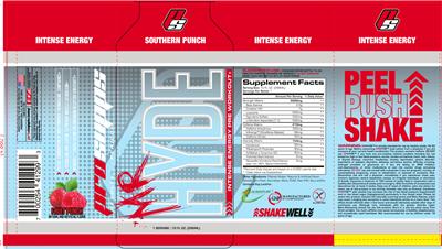 Photo of the PS ProSupps Mr Hyde Intense Energy Pre Workout Fruit Punch label