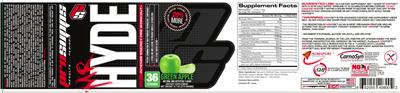 Photo of the PS ProSupps Mr Hyde Intense Energy Pre Workout Green Apple label