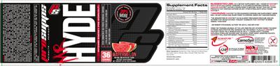 Photo of the PS ProSupps Mr Hyde Intense Energy Pre Workout Watermelon label