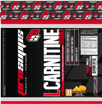 Photo of the PS ProSupps LCarnitine 1500 Orange Burst label