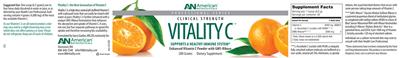 Photo of the AN American Nutriceuticals Vitality C label