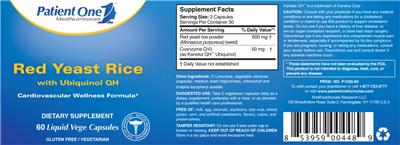Photo of the Patient One 1 MediNutritionals Red Yeast Rice with Ubiquinol QH label