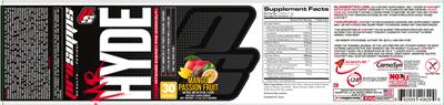 Photo of the PS ProSupps Mr Hyde Intense Energy Pre Workout Mango Passion Fruit label