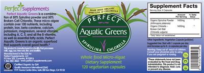 Photo of the Perfect Supplements Perfect Aquatic Greens label