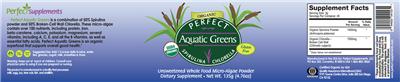 Photo of the Perfect Supplements Perfect Aquatic Greens label