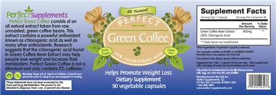 Photo of the Perfect Supplements Perfect Green Coffee label