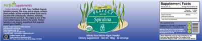 Photo of the Perfect Supplements Perfect Spirulina label