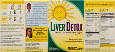Photo of the Renew Life Liver Detox 1 Morning Formula label