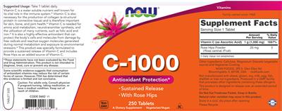 Photo of the NOW C-1000 label