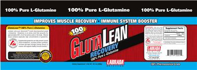 Photo of the Labrada Nutrition GlutaLean Recovery label