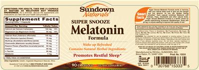 Super Snooze Melatonin Formula