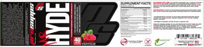 Photo of the PS ProSupps Mr Hyde Intense Energy Pre Workout Fruit Punch label