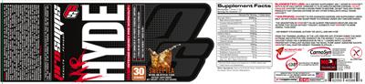 Photo of the PS ProSupps Mr Hyde Intense Energy Pre Workout Sweet Tea label