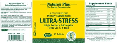 Photo of the Nature's Plus Ultra-Stress label