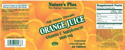 High Potency Chewable Orange Juice 1000 mg